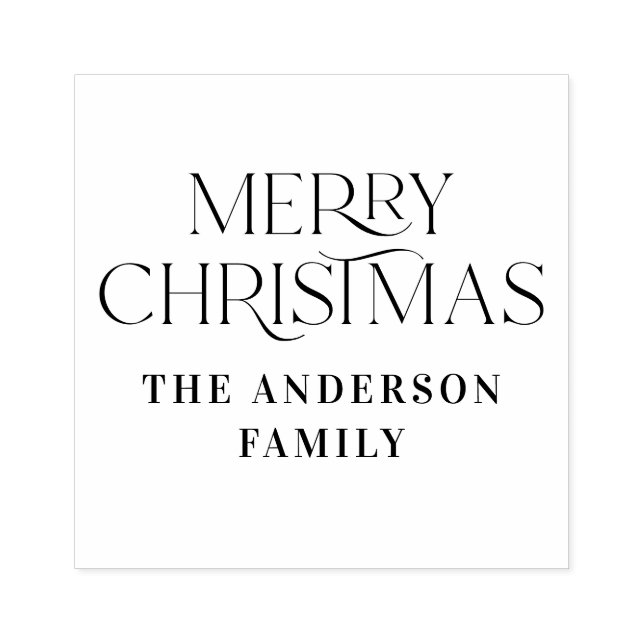 Sello De Caucho Feliz navidad elegante tipografía moderna (Impresión)