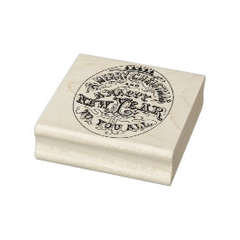 Sello De Caucho Feliz Navidad Feliz Año Nuevo Típografía de época