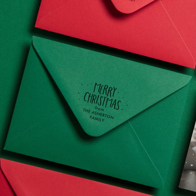 Sello De Caucho Feliz Navidad lindos puntos simples estrellas fest (Subido por el creador)