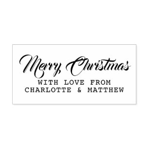 Sello De Caucho Feliz Navidad personalizada