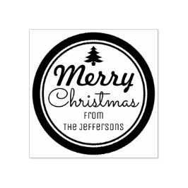 Sello De Caucho Feliz Navidad personalizada