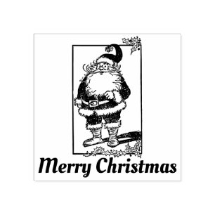 Sello De Caucho Feliz Navidad Santa Claus