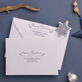 Sello De Caucho Feliz Navidad y Feliz Año Nuevo guión caprichoso