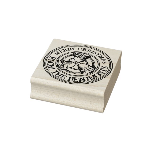 Sello De Caucho Feliz regalo navideño personalizado (Sello)