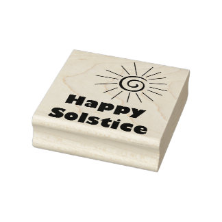 Sello De Caucho Feliz solsticio