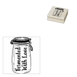 Sello De Caucho Fermentado con amor
