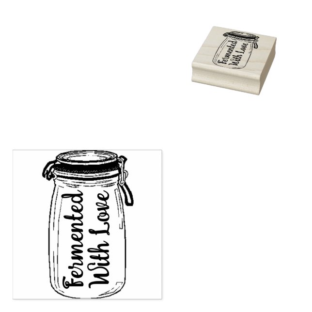 Sello De Caucho Fermentado con amor (Sellado)