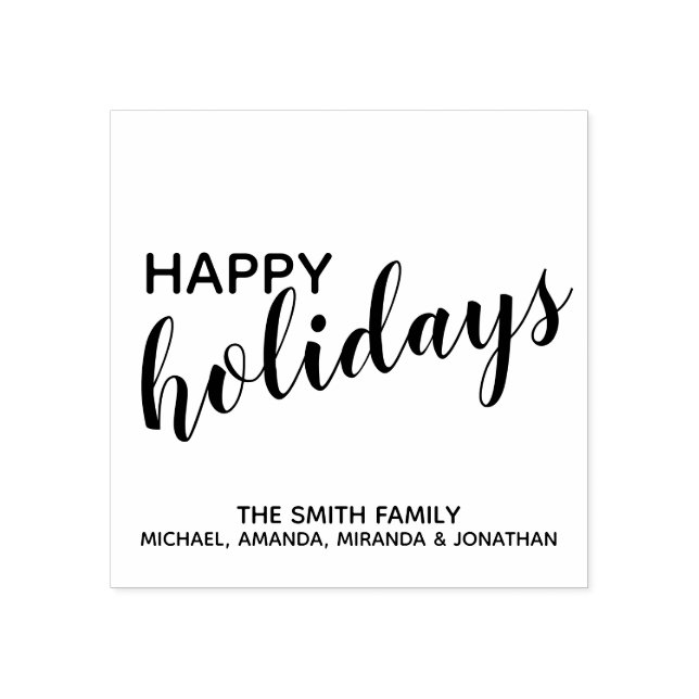 Sello De Caucho Festividad 'Felices Fiestas' (Impresión)