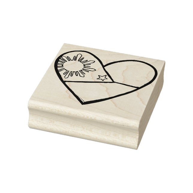 Sello De Caucho Filipinas: Arte cardíaco filipino Orgullo Pinay (Sello)