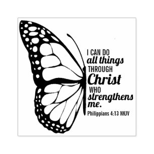 Sello De Caucho Filipinas: Escritura de mariposa de 4:13 en la Bib