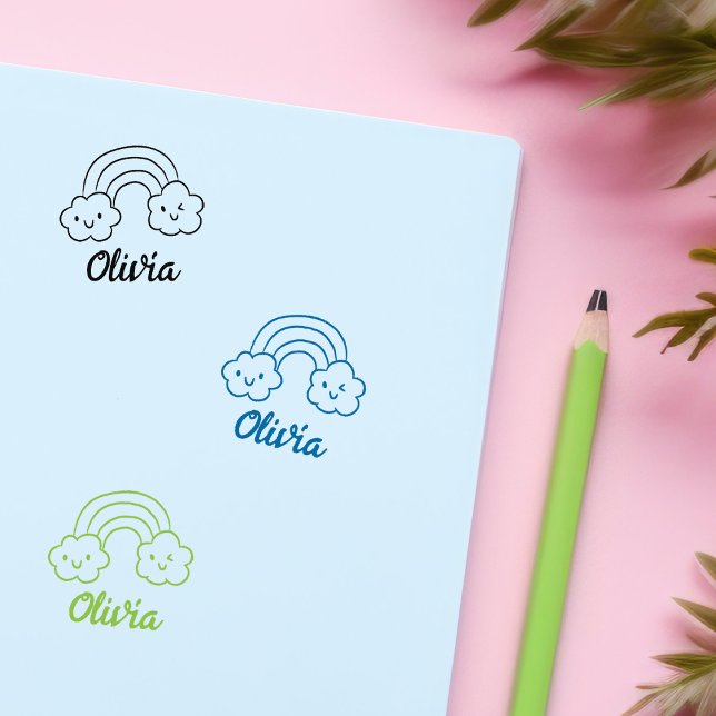 Sello De Caucho Firma arcoiris personalizado (Subido por el creador)