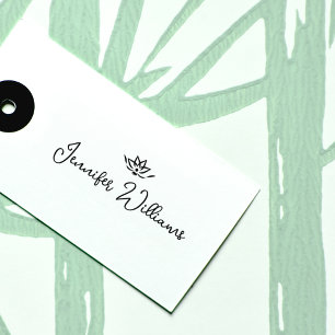 Sello De Caucho Firma de caligrafía Zen minimalista