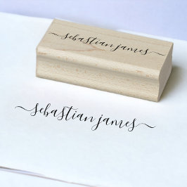 Sello De Caucho Firma elegante personalizada
