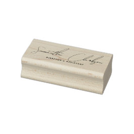 Sello De Caucho Firma Profesional Elegante Letra Manuscrita