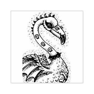 Sello De Caucho FLAMINGO DE ROCKER DE PUNK DE gótico, HERRAMIENTAS