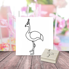 Sello De Caucho Flamingo Fiesta Favor Esencial