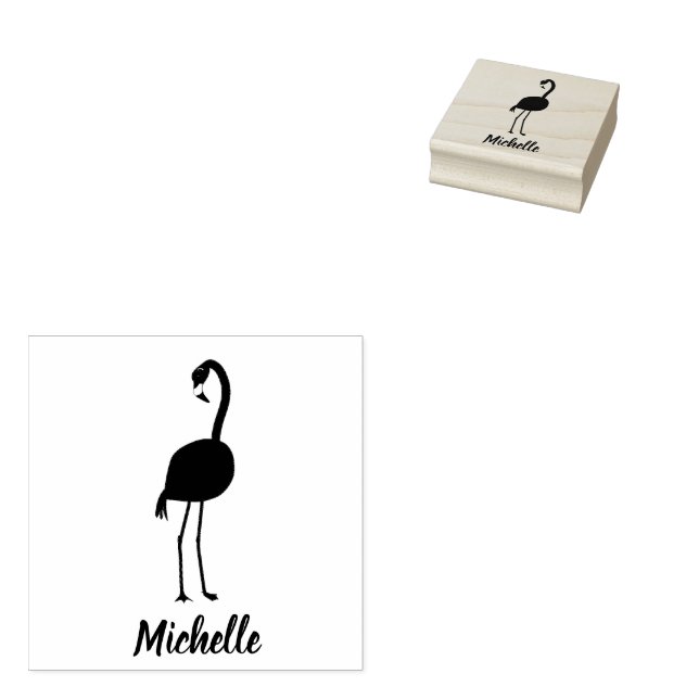 Sello De Caucho Flamingos personalizados (Sellado)