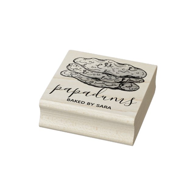 Sello De Caucho Flatas de Papadum india caseras horneadas por (Sello)