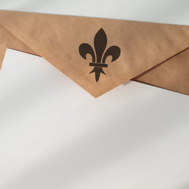 Sello de caucho Fleur de Lis (Fleur de Lis Rubber Stamp)