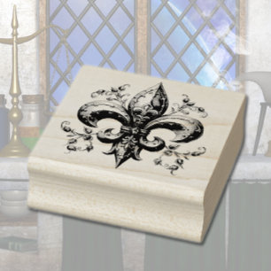 Sello de caucho Fleur de Lis