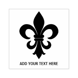 Sello De Caucho Fleur de Lis francés personalizado