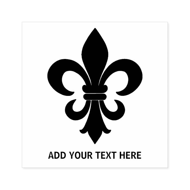 Sello De Caucho Fleur de Lis francés personalizado (Impresión)