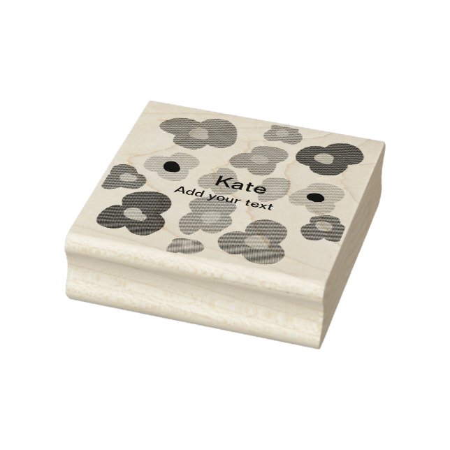 Sello De Caucho Flor arcoiris orgullo amor añadir nombre texto lqb (Sello)