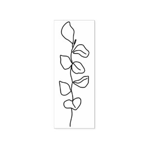 Sello De Caucho Flor de arte de Ilustracion de línea
