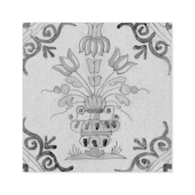 Sello De Caucho Flor De Cerámica Delft Tile Antiguo (Impresión)