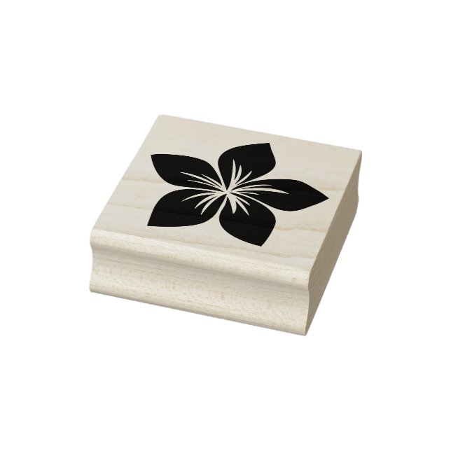 Sello De Caucho Flor de flores de cerezo Plumeria Hawaii (Sello)