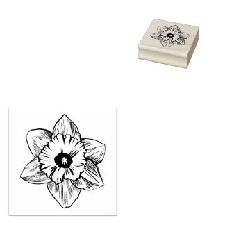 Sello De Caucho Flor de primavera de flor de flor de flor de flor