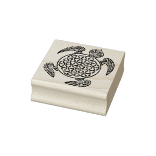 Sello De Caucho Flor de vida / Blume des Lebes - Tortuga