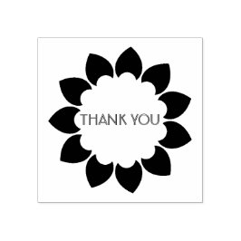 Sello De Caucho Floral Gracias