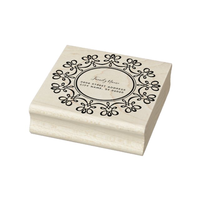 Sello De Caucho Floral Rubber Stamp (Sello)