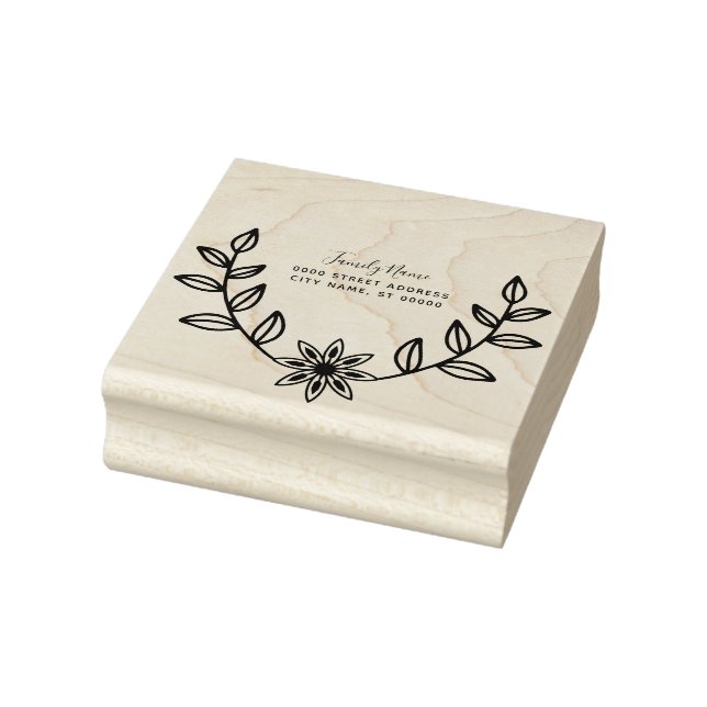 Sello De Caucho Floral Rubber Stamp (Sello)