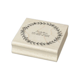 Sello De Caucho Floral Rubber Stamp