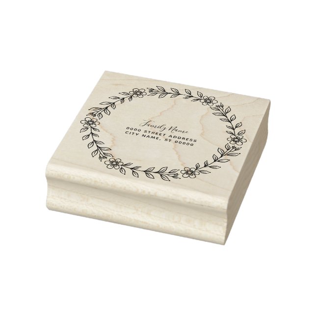 Sello De Caucho Floral Rubber Stamp (Sello)