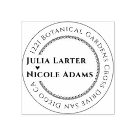 Sello De Caucho Flores de orquídeas violetas rosadas salvajes Boda