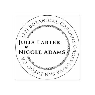 Sello De Caucho Flores de orquídeas violetas rosadas salvajes Boda