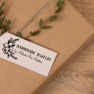 Sello De Caucho Flores dibujadas a mano y vegetación hecha a mano