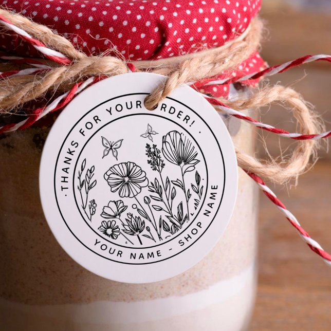 Sello De Caucho Flores Gracias Pequeña Empresa (Subido por el creador)