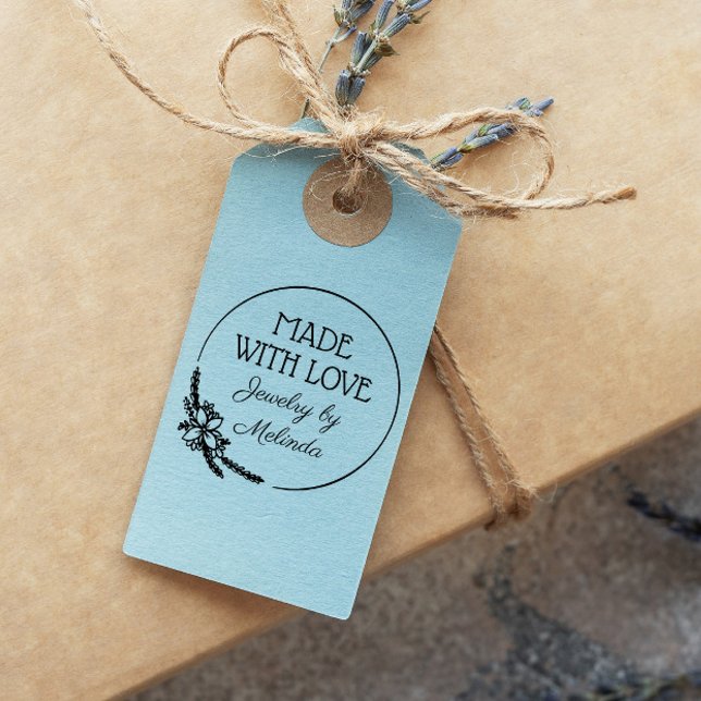 Sello De Caucho Flores y vegetación hechas con amor (Subido por el creador)