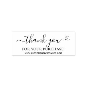 Sello De Caucho Flourish Gracias por su compra