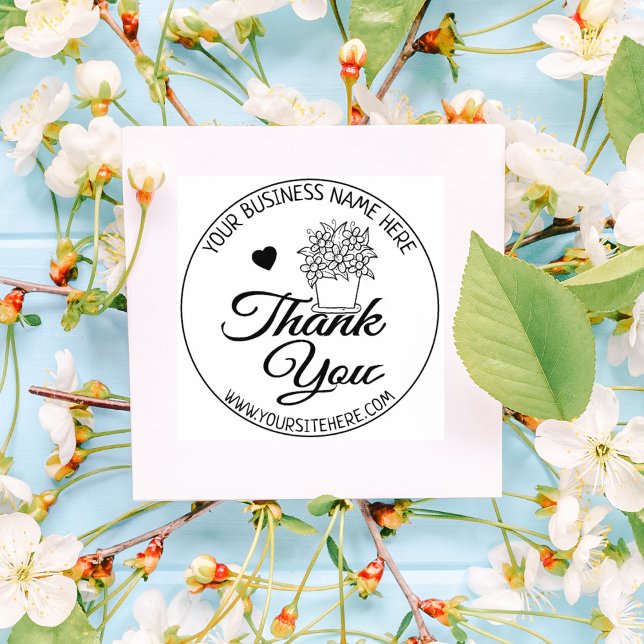 Sello De Caucho Flowers Business Gracias (Subido por el creador)
