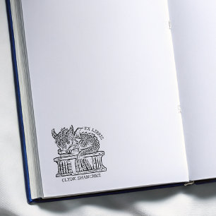 Sello De Caucho Folleto de dragón de fantasía de cosecha de vintag