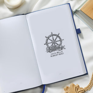 Sello De Caucho Folleto de la rueda de barco de época
