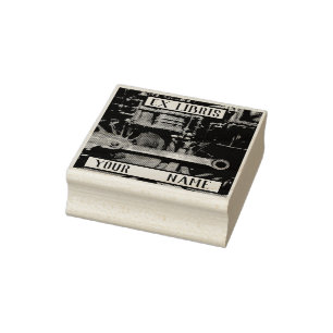 Sello De Caucho Folleto de trenes de vapor Ex Libris