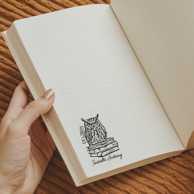 Sello De Caucho Folleto moderno de búho de lujo (Subido por el creador)