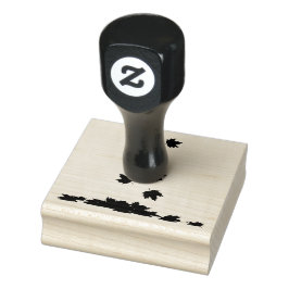 Sello De Caucho fondo blanco vector de hojas caídas