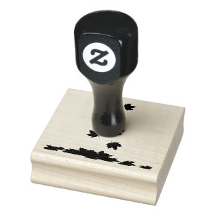 Sello De Caucho fondo blanco vector de hojas caídas